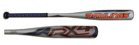 Rawlings RX4 BBCOR Alloy Baseball Bat (-3)